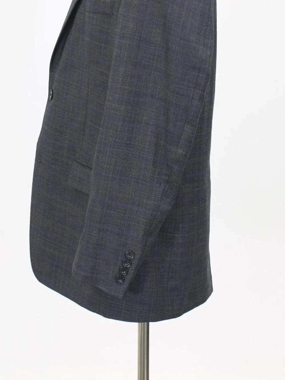 Greg Norman 42L 38x33 Gray Full Suit 2-Button Check R955